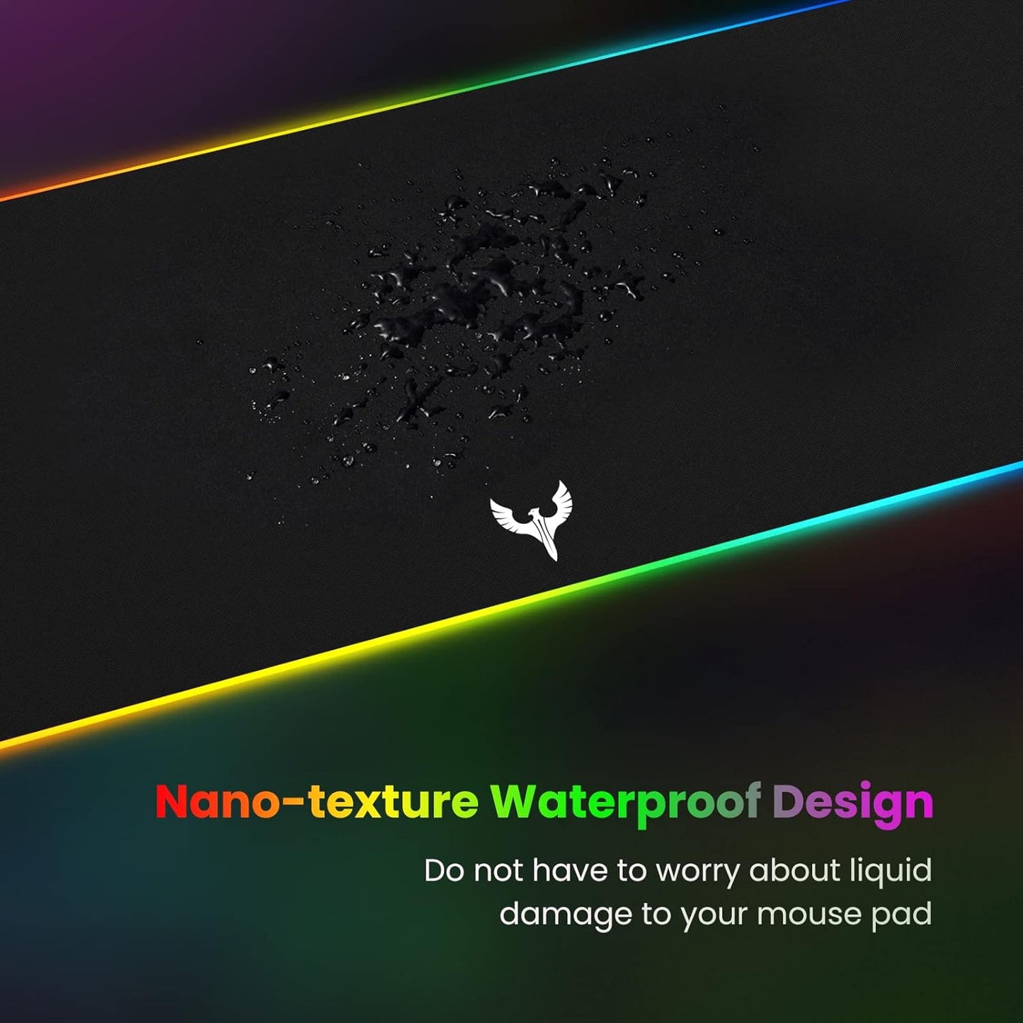 Extra Large RGB Gaming Mouse Pad - 14 Lighting Modes, Extended Soft LED Surface, Anti-Slip Rubber Base, Ideal for Computer Keyboard and Mouse (31.5 x 12 Inches)